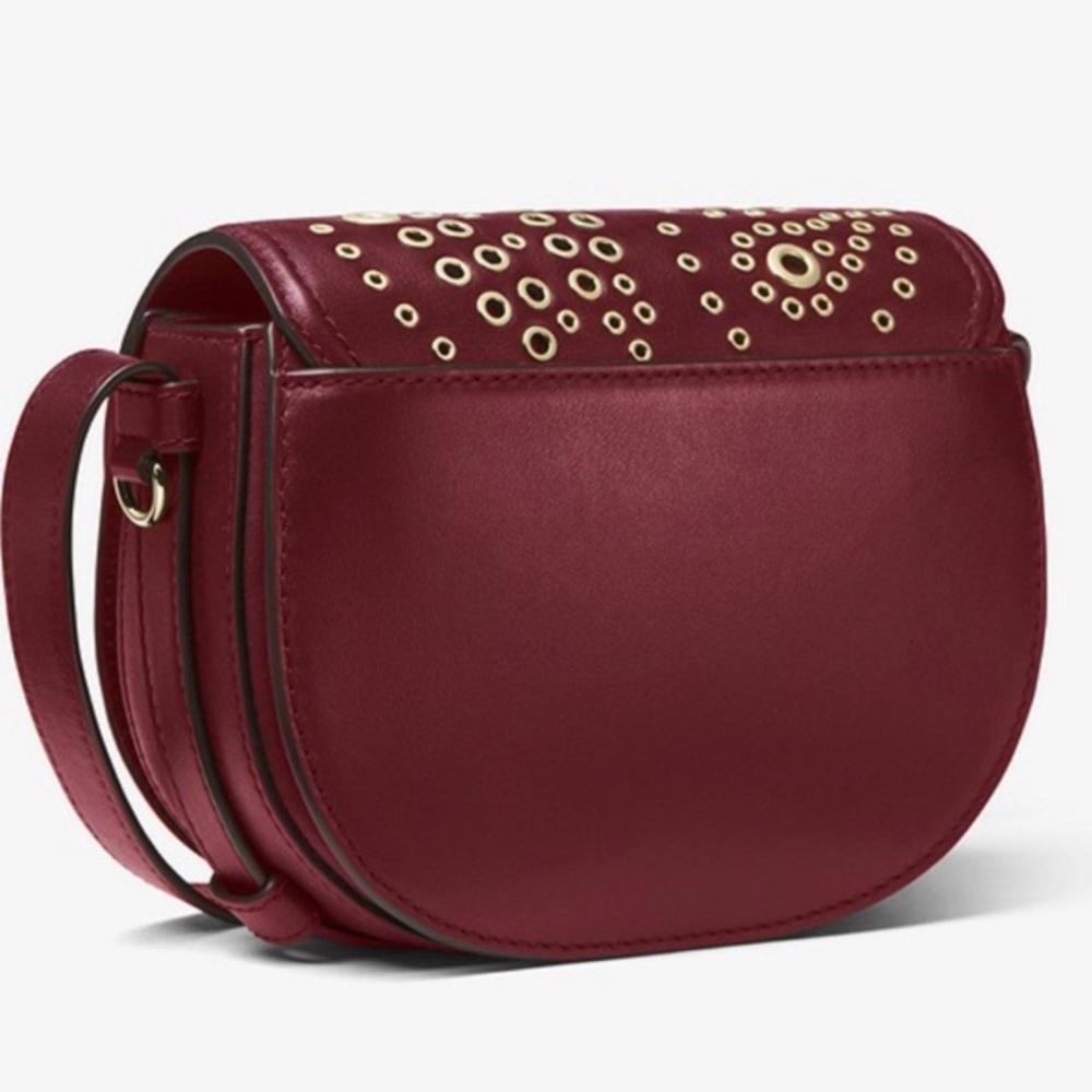 MICHAEL KORS CARY Oxblood Saddle Crossbody - Picture 2 of 13